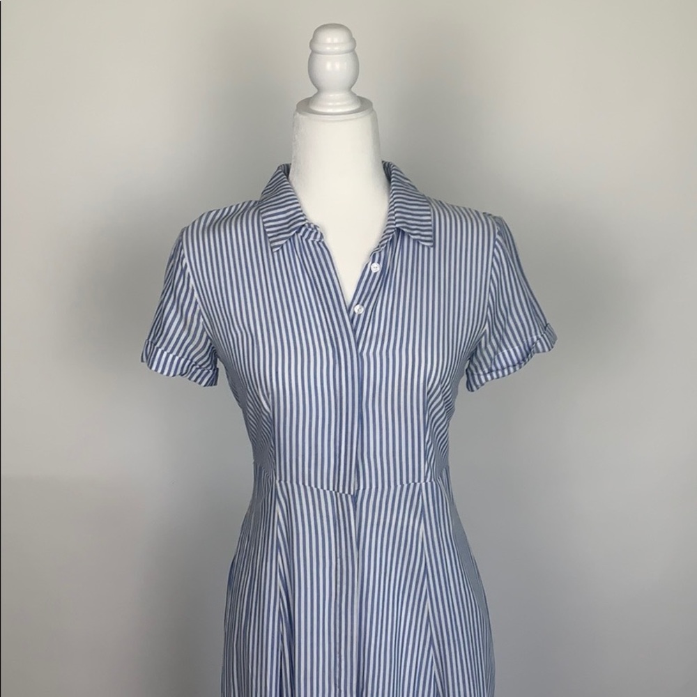 Seersucker button down dress
